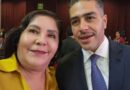 La senadora electa Claudia Tello en primera fila con Claudia Sheinbaum